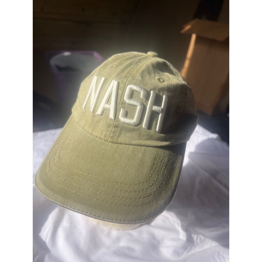 Olive‎ Green NASH Baseball Cap Embroidered Logo Adjustable Strap Dad Hat
